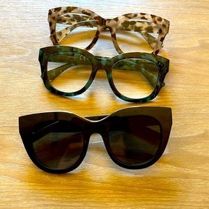 2 pairs of peepers 1 pair of used Le Spec’s